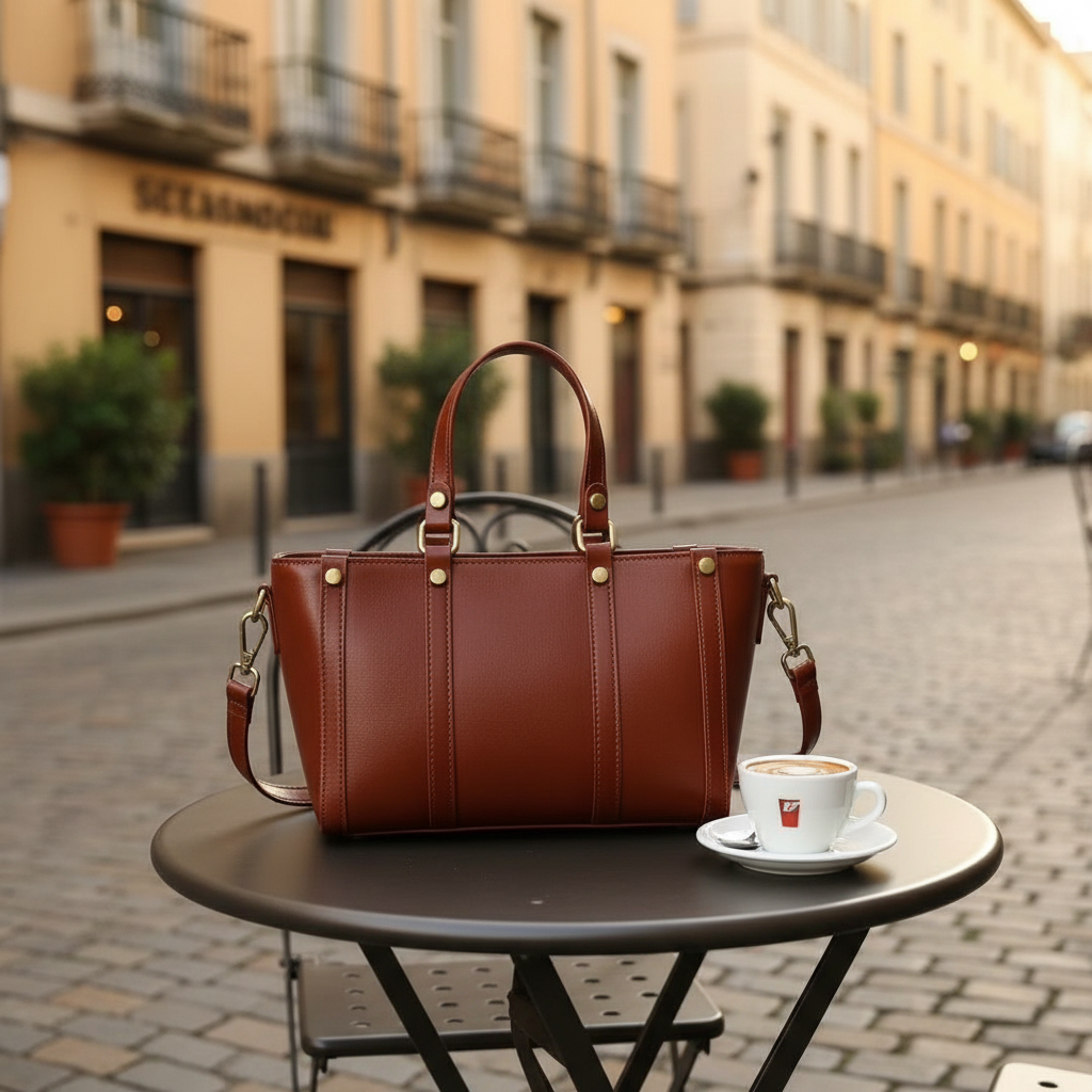 Cowhide Tote - Café Street Style
